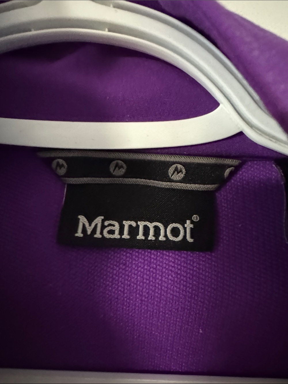 Marmot Purple Softshell Jacket with Orange Accents - Picture 2 of 8